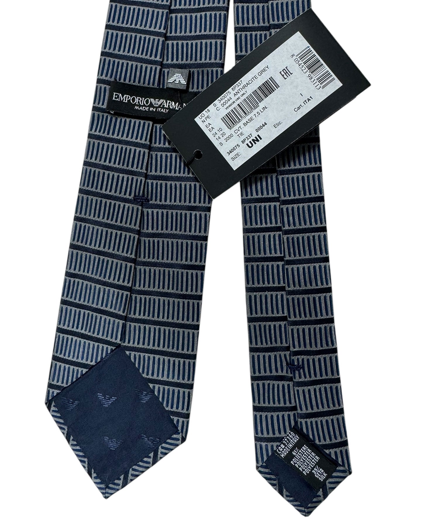 Armani Tie Antracite Gray Design