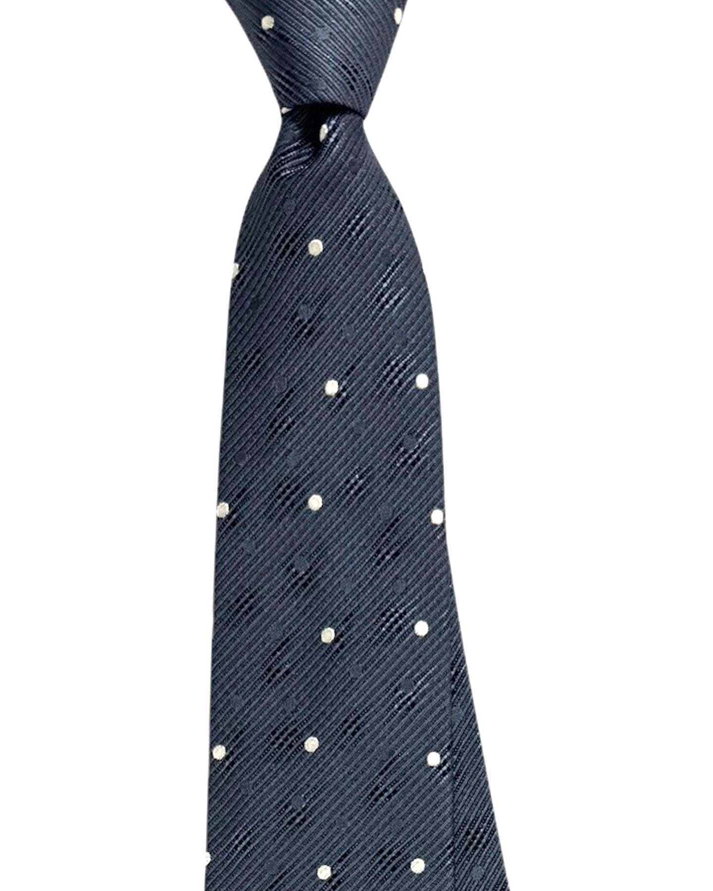 Armani Silk Tie Gray Dots