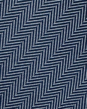 Armani Tie Midnight Blue Gray Herringbone