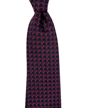 Armani Silk Tie Black Pink Silver - Emporio Armani