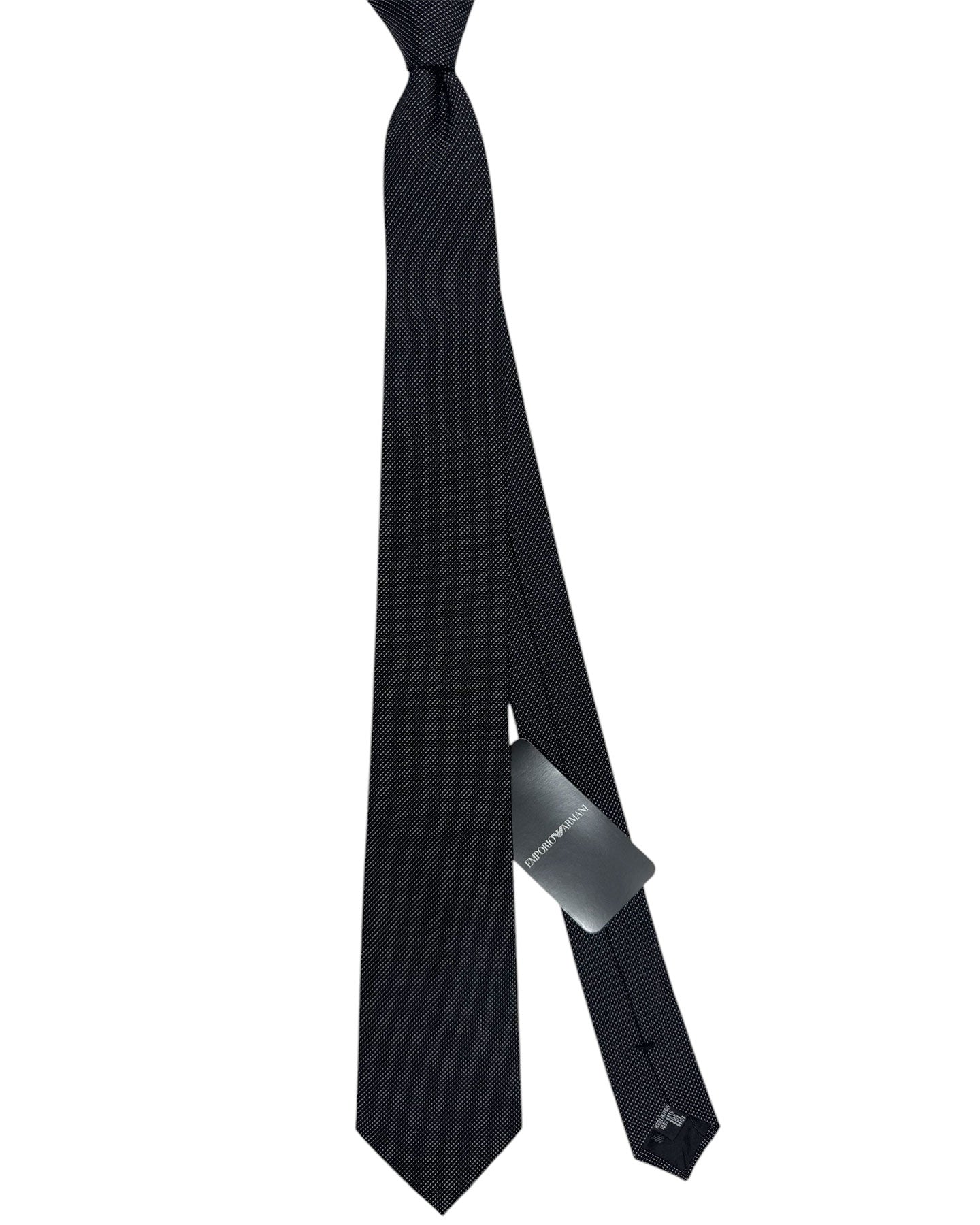 Armani Tie Black Silver Micro Design