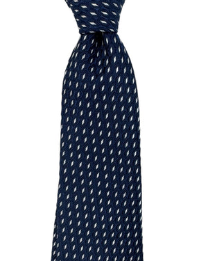 Genuine 
Armani Tie Navy Silver Geometric