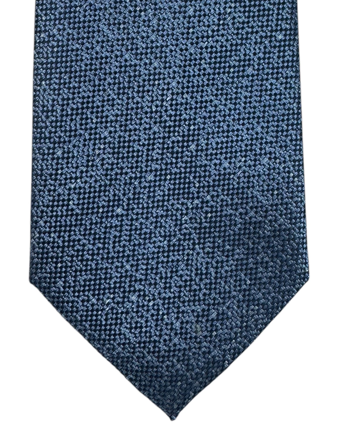 Armani Silk Tie Midnight Blue Pattern