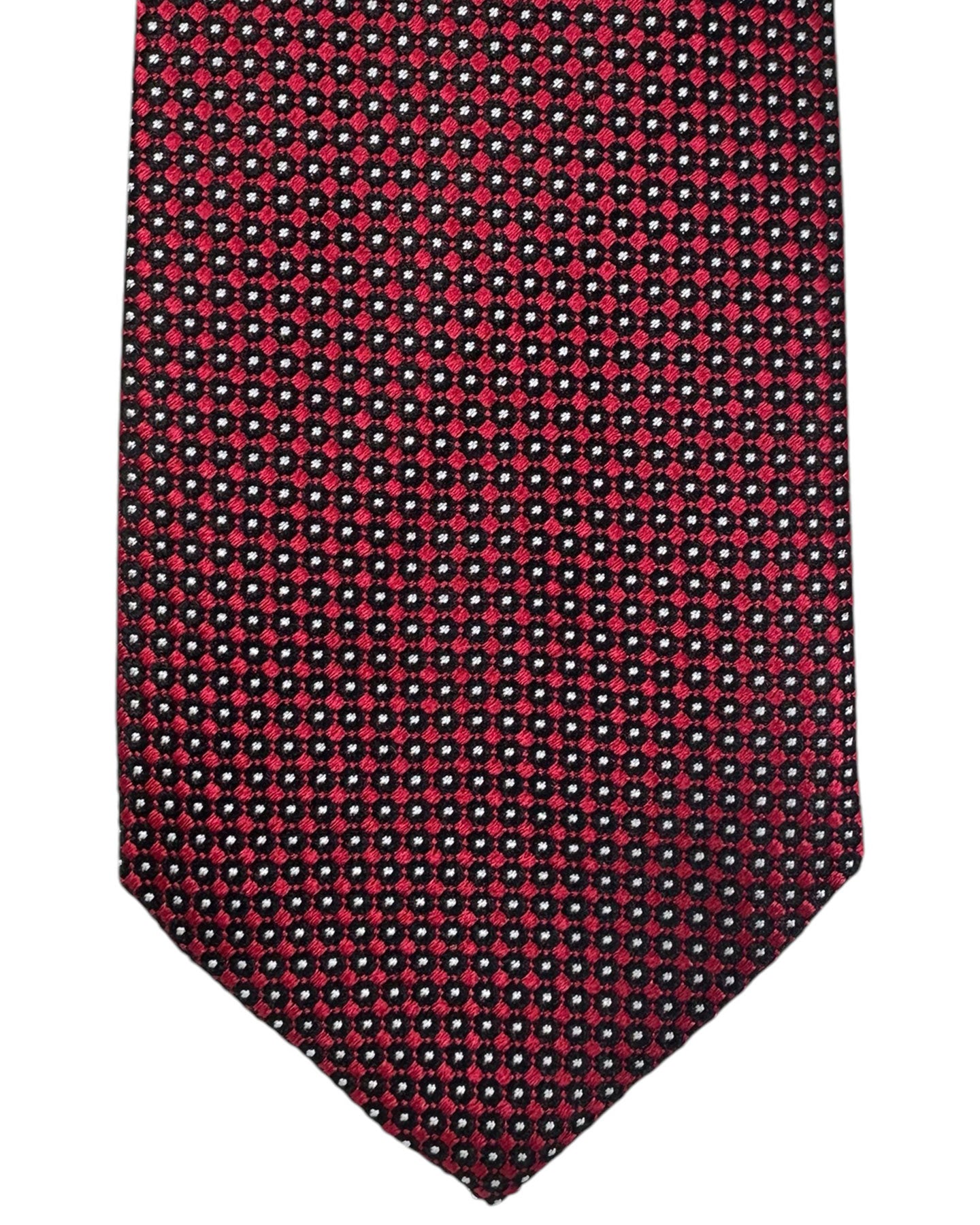 Armani Tie Bordeaux Silver Design