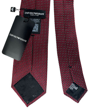 Armani Tie Bordeaux Silver Design