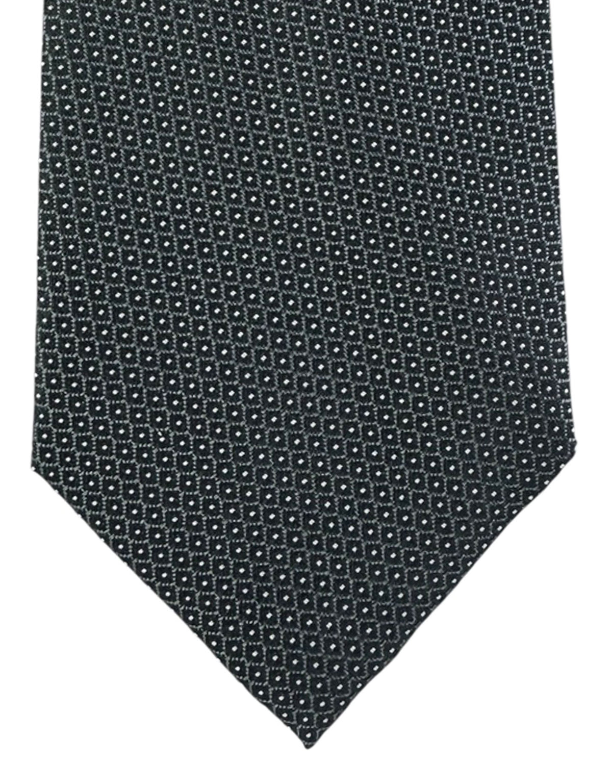 Armani Silk Tie Dark Gray Black Silver SALE
