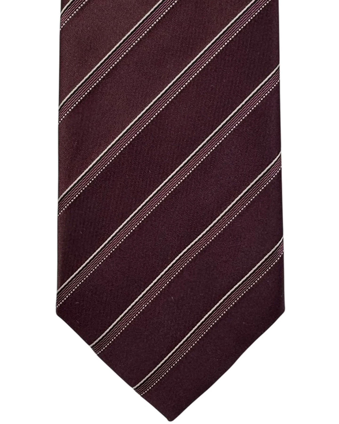 Armani Necktie Maroon Stripes