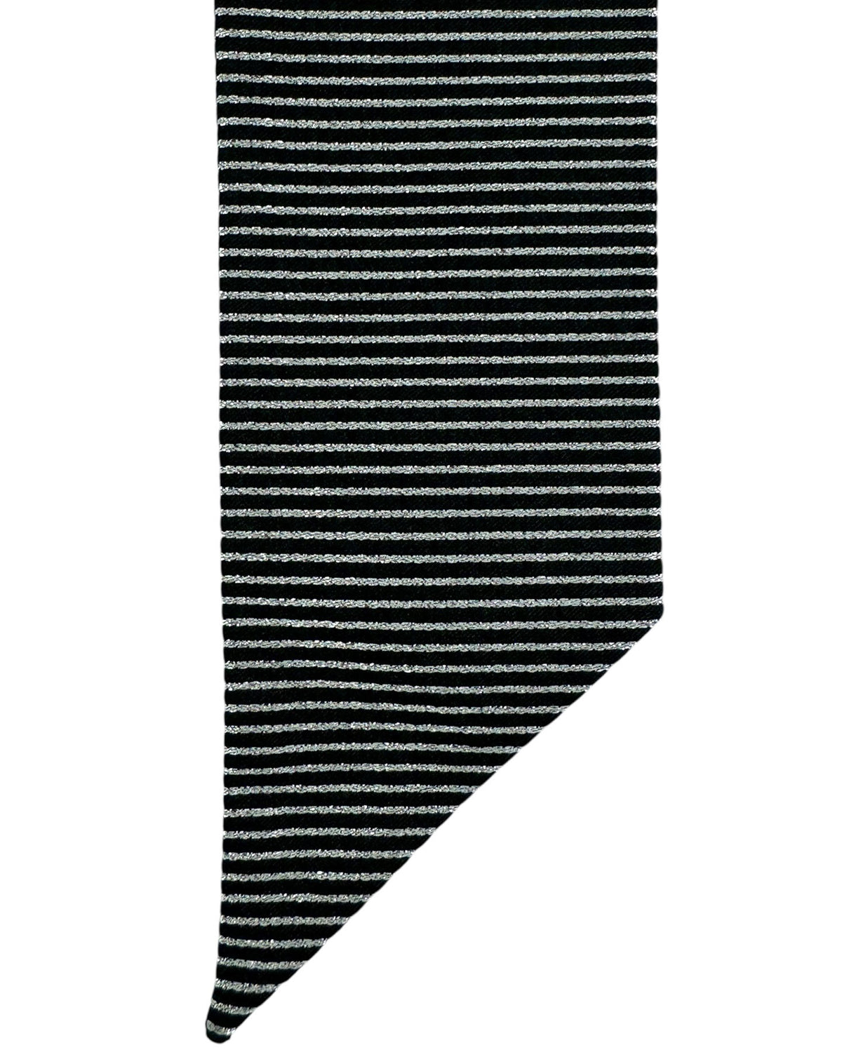 Armani Silk Tie Skinny Black Silver Stripes - Special Edition SALE