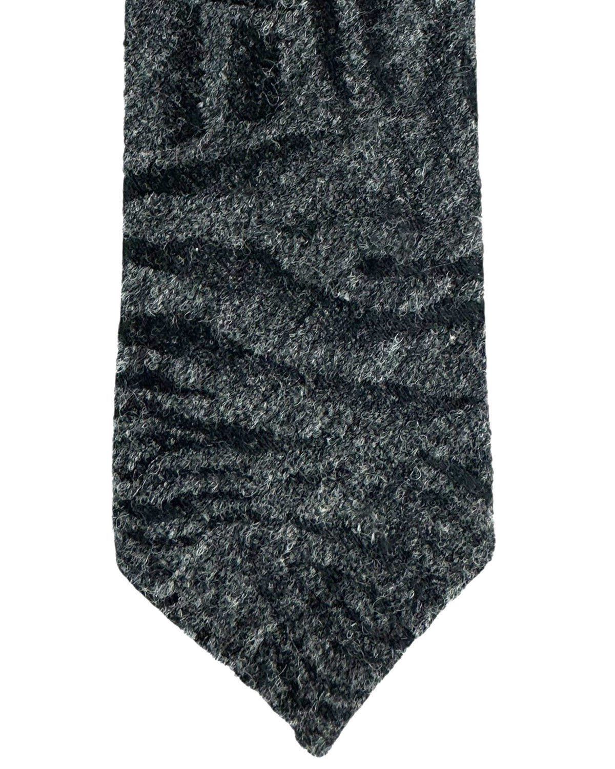 Armani Skinny Tie Black Gray Design Wool