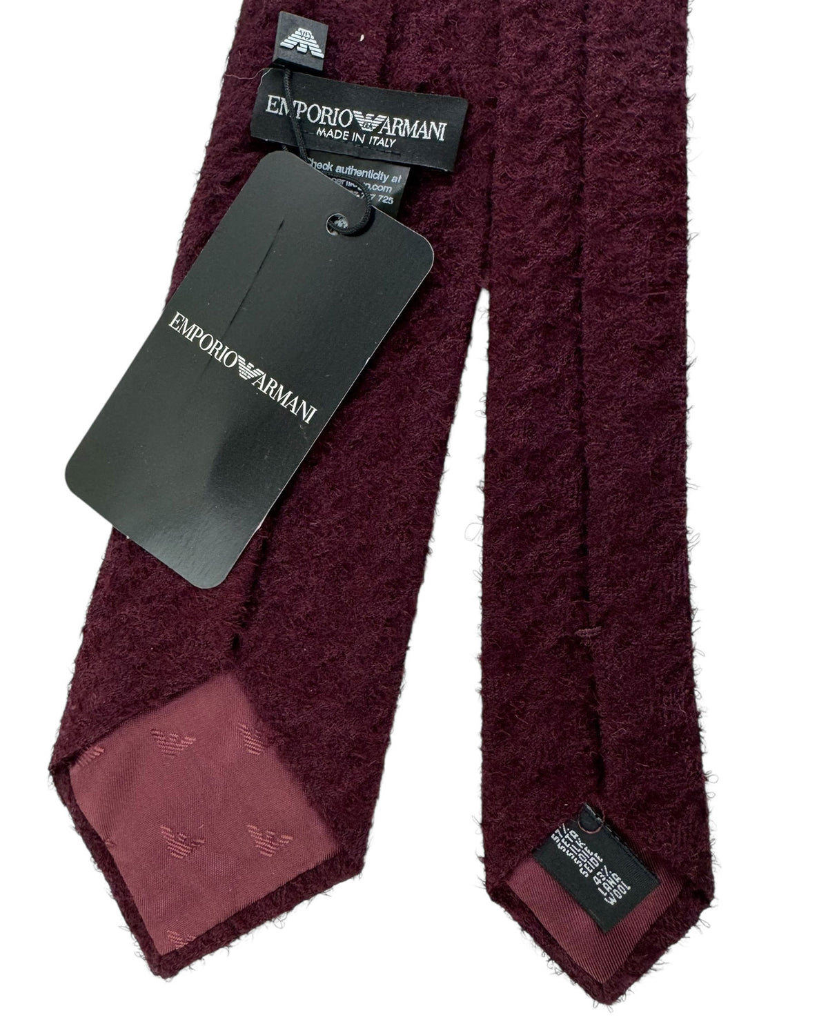Armani Tie Bordeaux Wool Silk