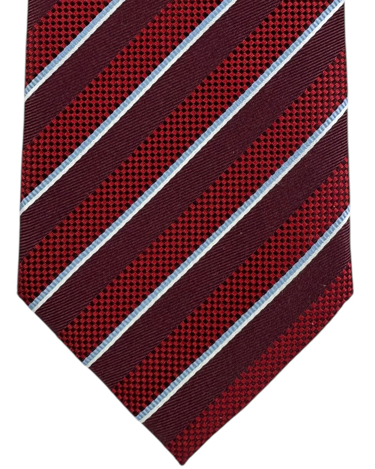 Armani Silk Tie Maroon Stripes