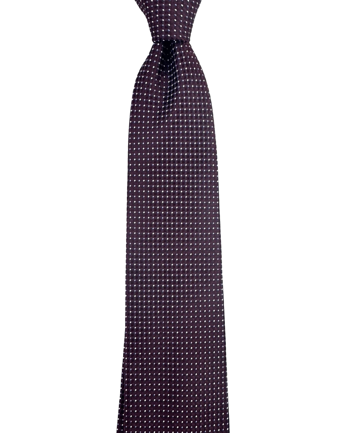 Armani Tie Maroon Silver Micro Dots