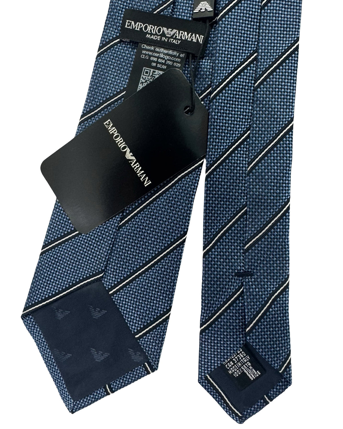Armani Silk Tie Blue Stripes