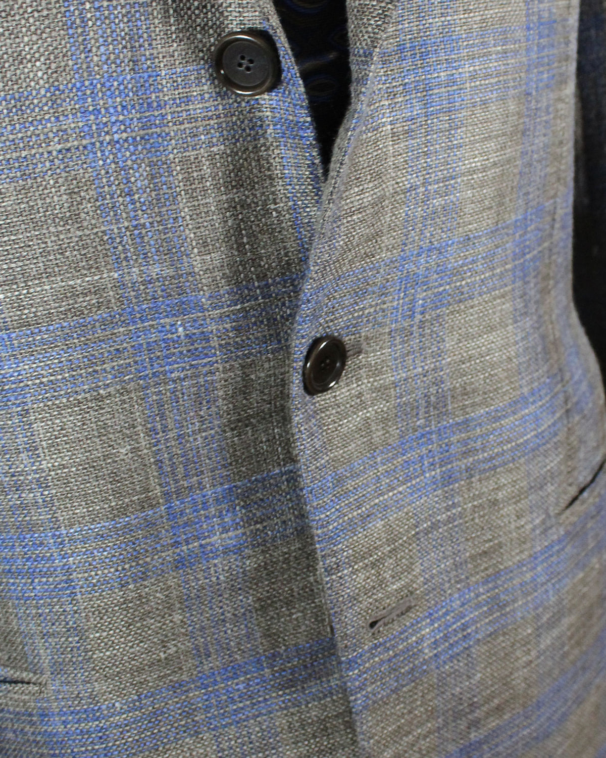 Cesare Attolini Sport Coat Brown Midnight Blue Plaid Blazer EU 48/ US 38 SALE