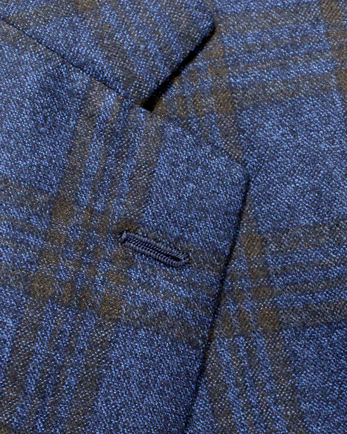 Cesare Attolini Sport Coat Midnight Blue Brown Windowpane Lapel Notched