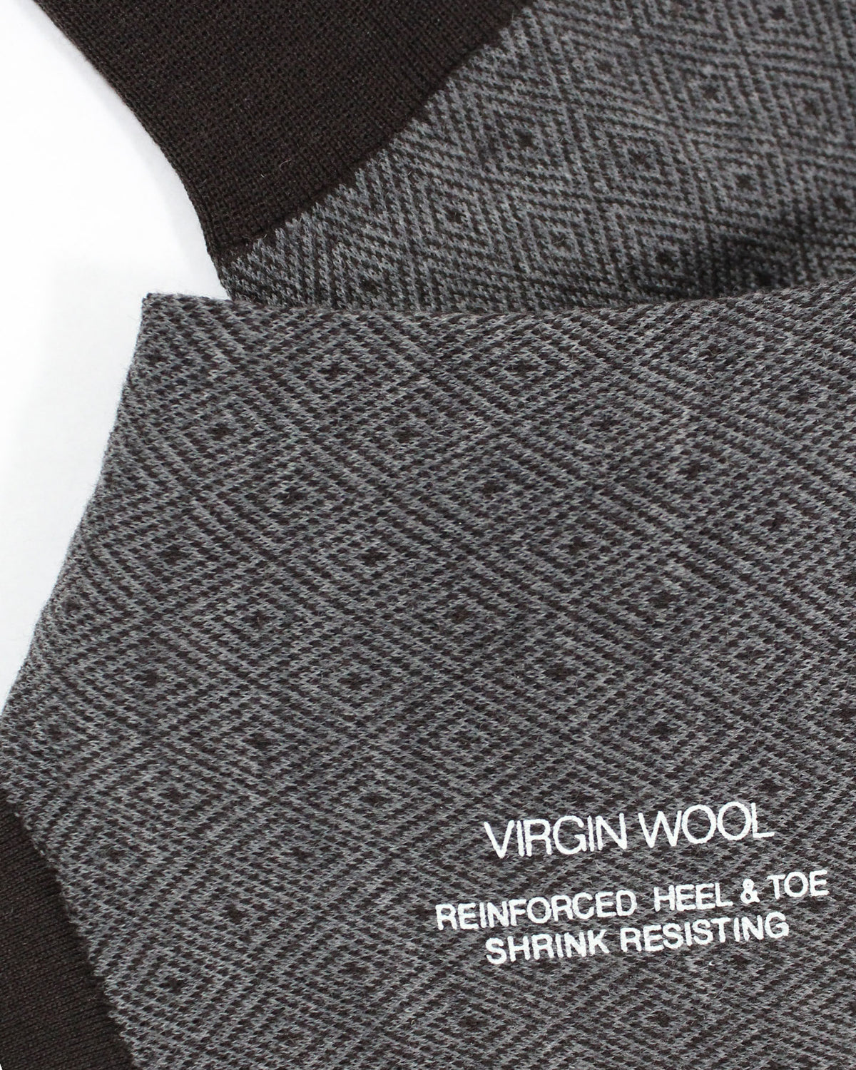 Attolini Wool Socks Black Brown Diamonds