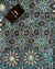 Cesare Attolini Scarf Midnight Blue Light Green Geometric Design
