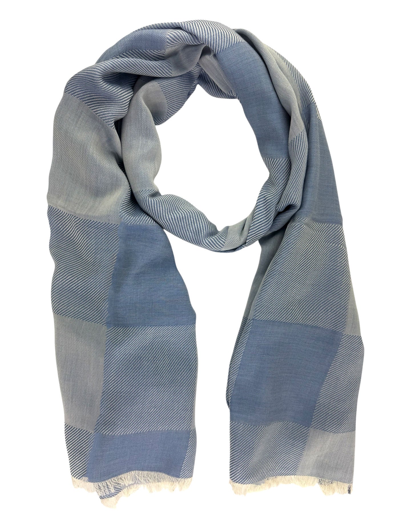Cesare Attolini Scarf Blue Gray - Cotton Shawl
