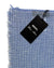 Cesare Attolini Scarf Blue White Check - Linen Cashmere Silk Shawl