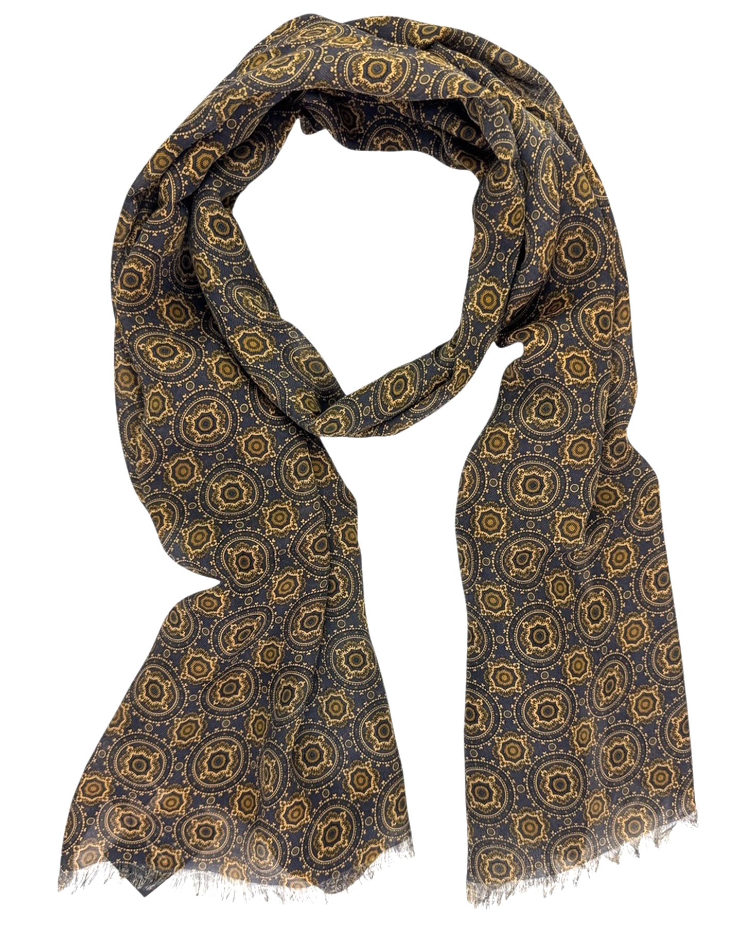 New Cesare Attolini Scarf Medallion - Cashmere Cotton Shawl