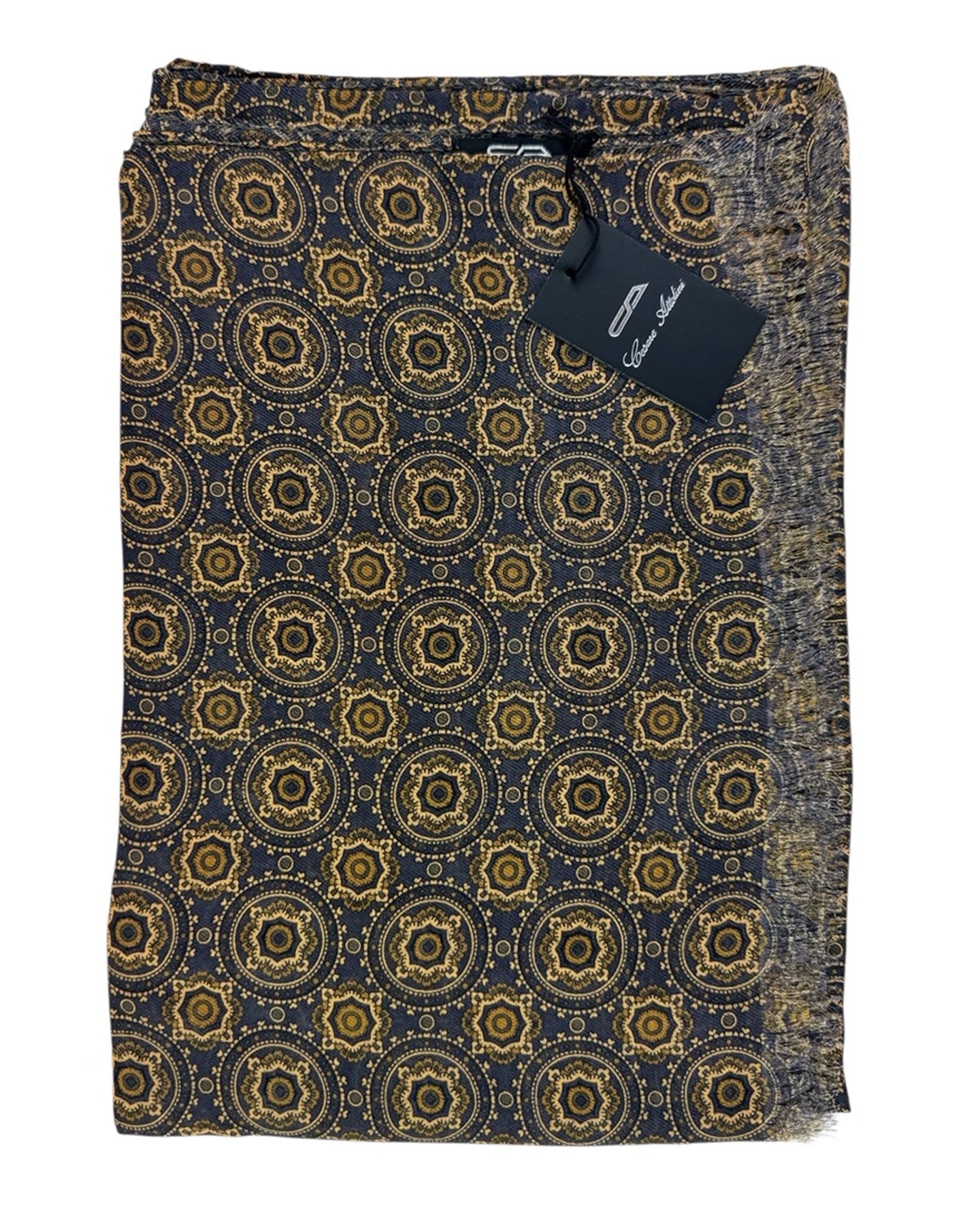 New Cesare Attolini Scarf Medallion - Cashmere Cotton Shawl