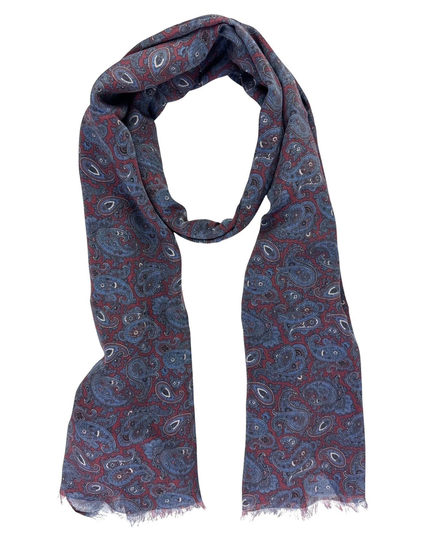 Cesare Attolini Scarf Paisley - Cashmere Cotton Men Shawl