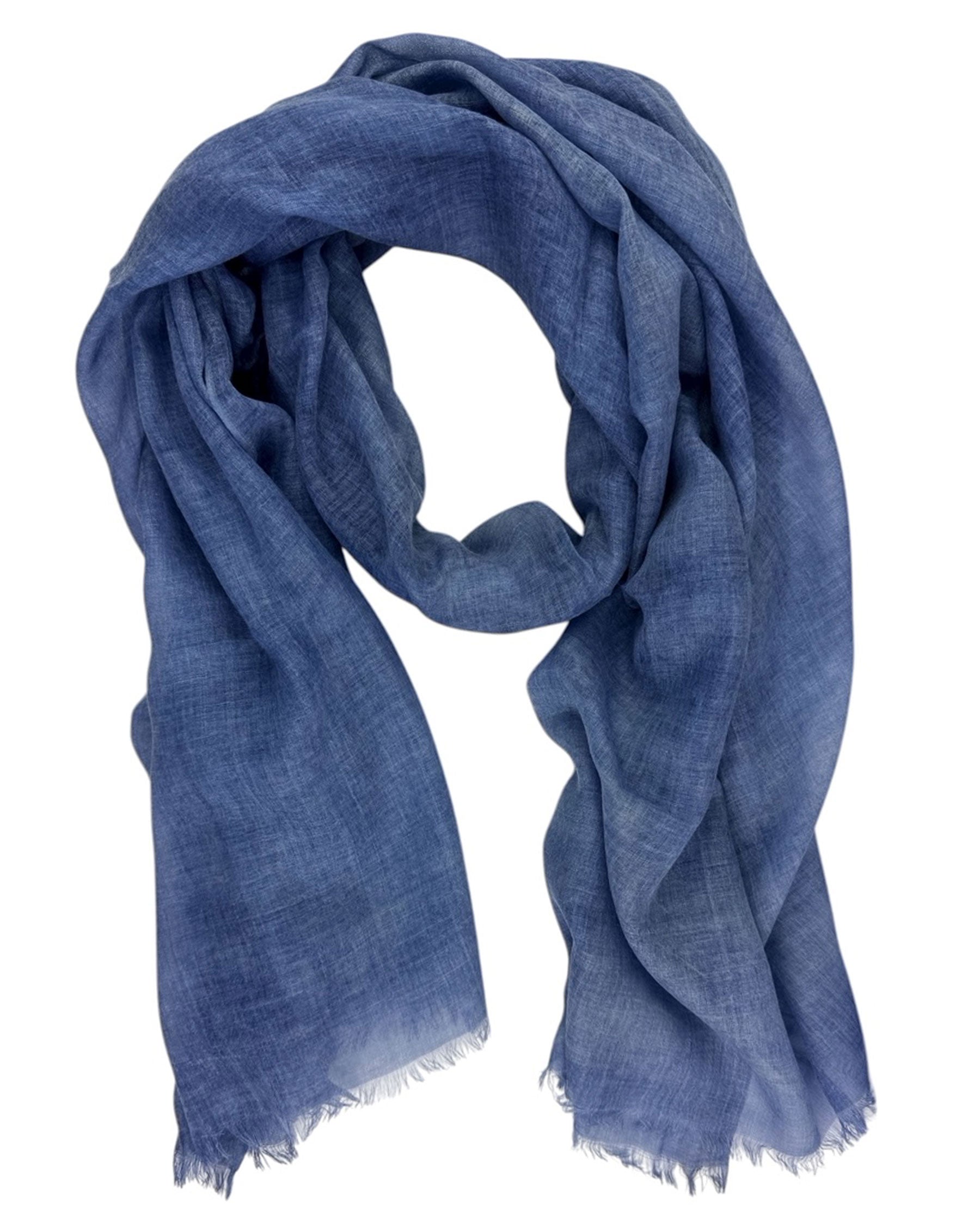 New Cesare Attolini Scarf Royal Blue 