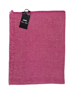 Cesare Attolini Scarf Mini Check - Linen Cashmere Silk