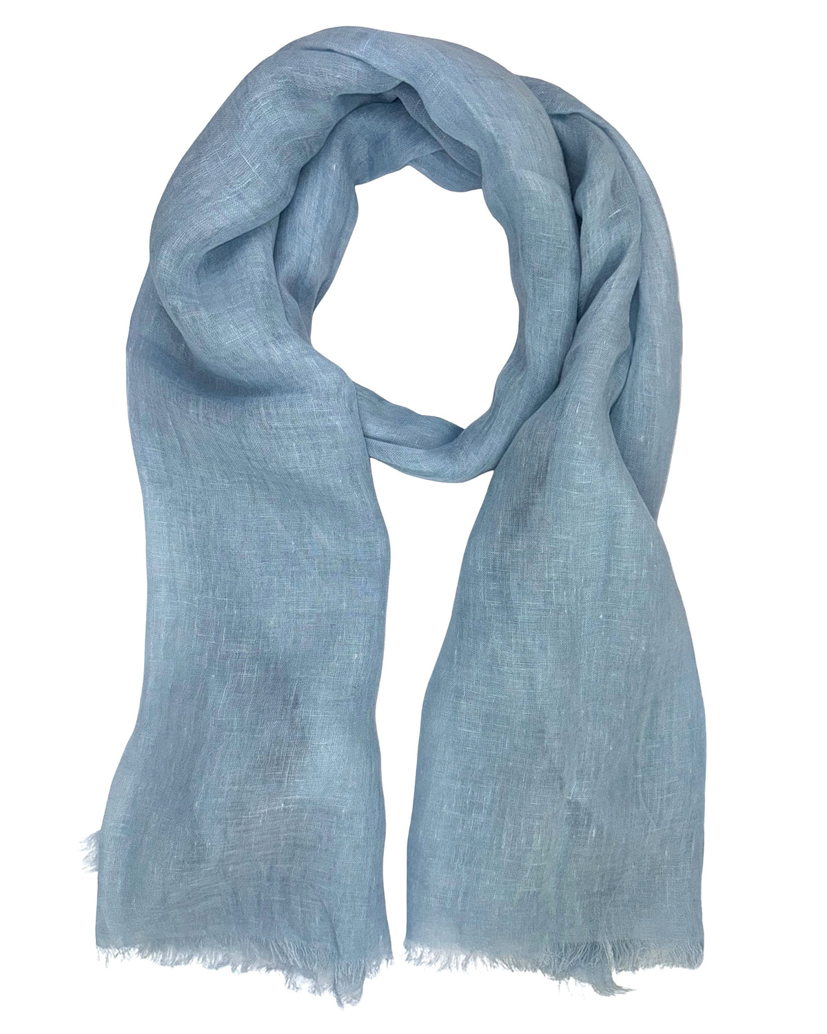Cesare Attolini Scarf Blue - Linen Silk Cashmere Shawl