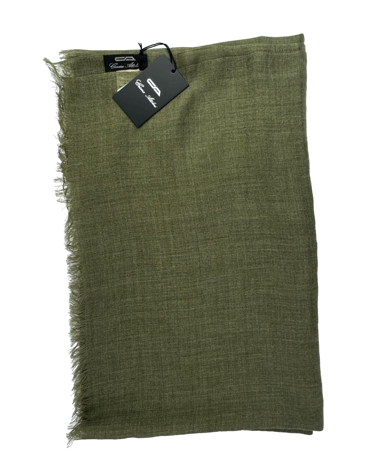 Cesare Attolini Scarf Forest Green - Cashmere Silk
