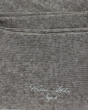 Cesare Attolini Gray Over The Calf Socks Linen Cotton