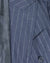 Cesare Attolini Suit Midnight Blue Gray Stripes Peak Lapel 