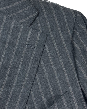 Cesare Attolini Wool Suit Dark Gray Striped Design EU 48/ US 38