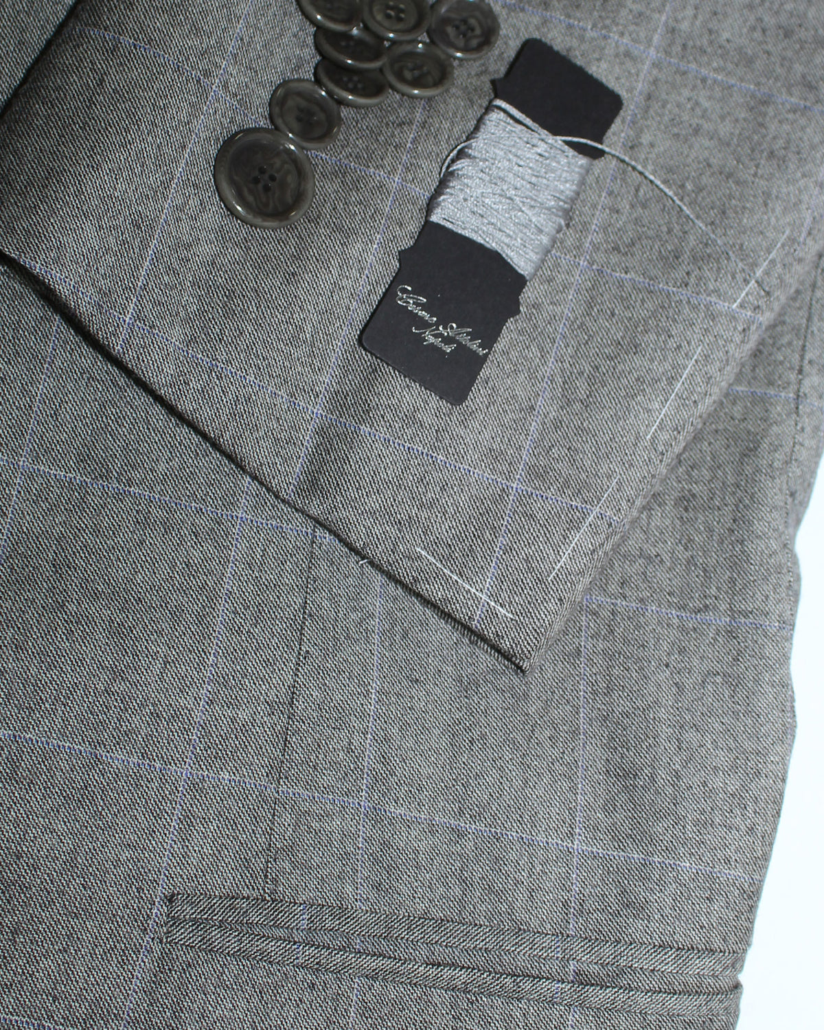 Cesare Attolini Wool Suit Gray Windowpane EU 50/ US 40