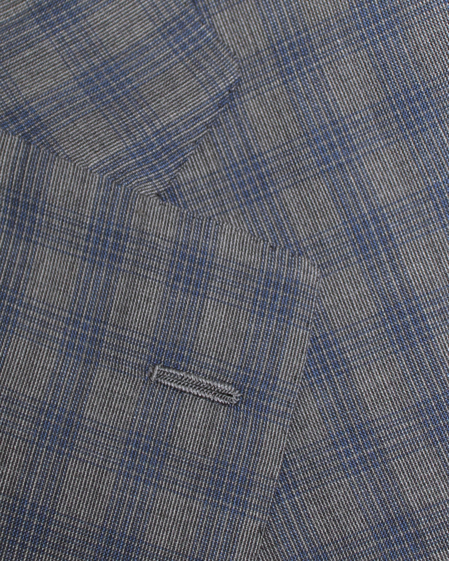 Attolini Wool Suit Gray Midnight Blue Check 