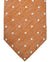 Cesare Attolini Silk Tie Peach Silver Mini Dots