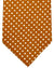 Cesare Attolini Silk Tie Dark Orange White Dots