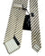 Cesare Attolini Unlined Tie White Taupe Stripes