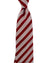 Cesare Attolini Unlined Tie Dark Red Silver Stripes Design