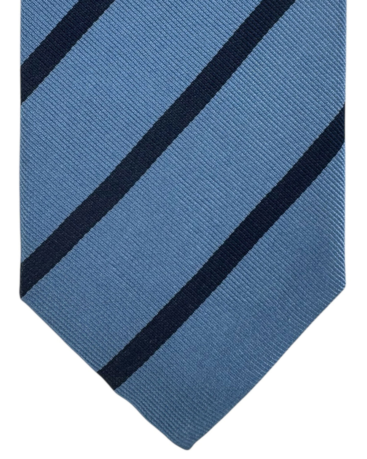 Cesare Attolini Silk Tie Blue Stripes