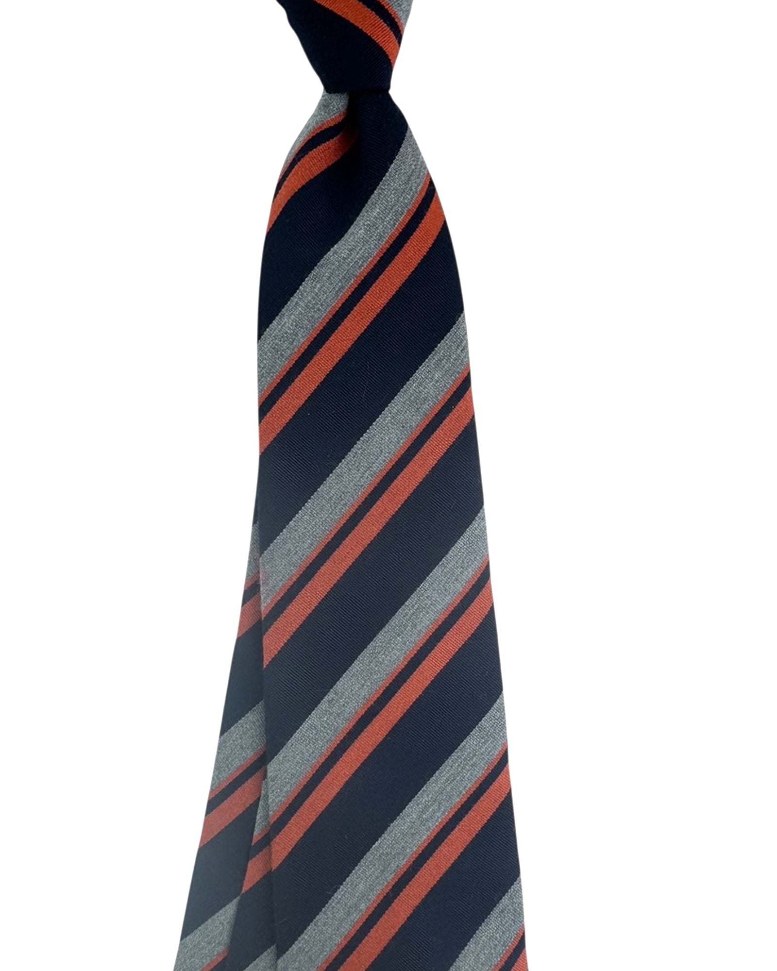 Cesare Attolini Wool Unlined Tie Gray Stripes