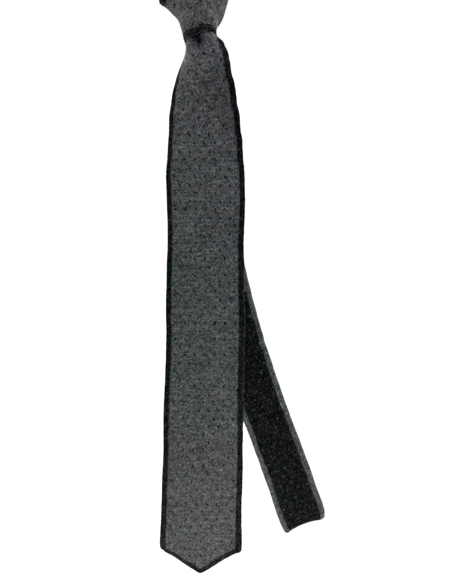 Cesare Attolini Wool Cashmere Tie Gray