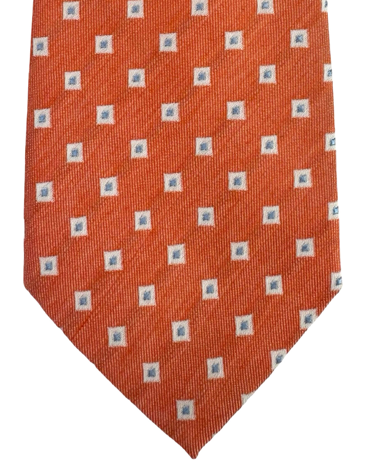 Attolini Tie Peach Mini Squares