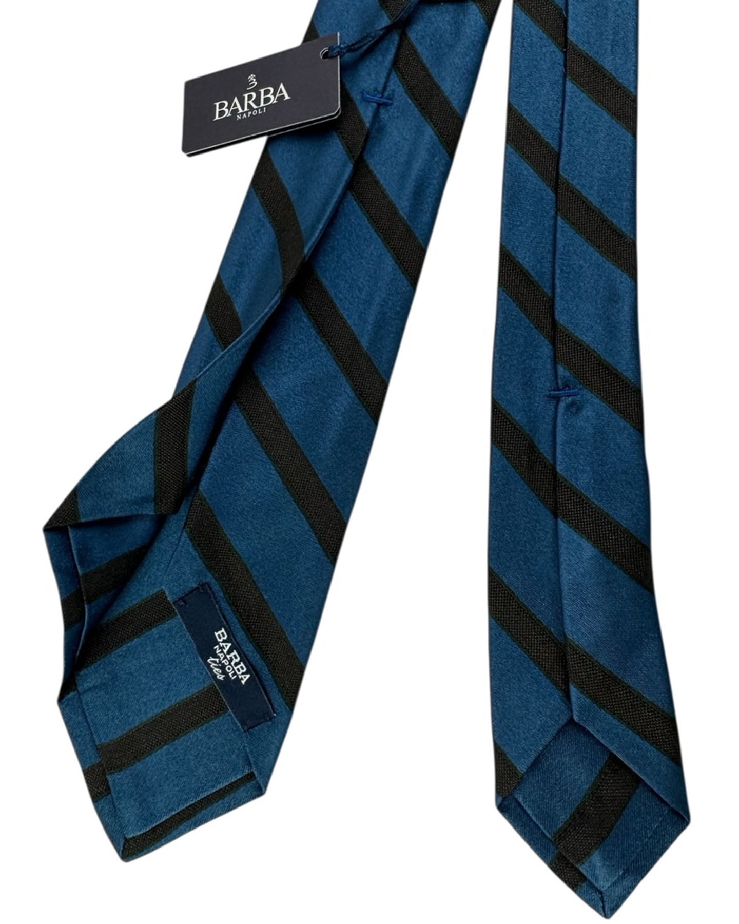 Barba Sevenfold Tie Metal Blue Brown Stripes