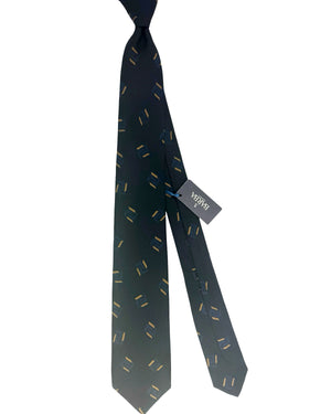 Barba Sevenfold Tie Dark Gray Geometric - Sartorial