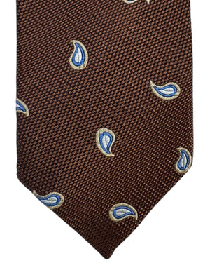 Barba Sevenfold Tie Dark Brown Mini Paisley