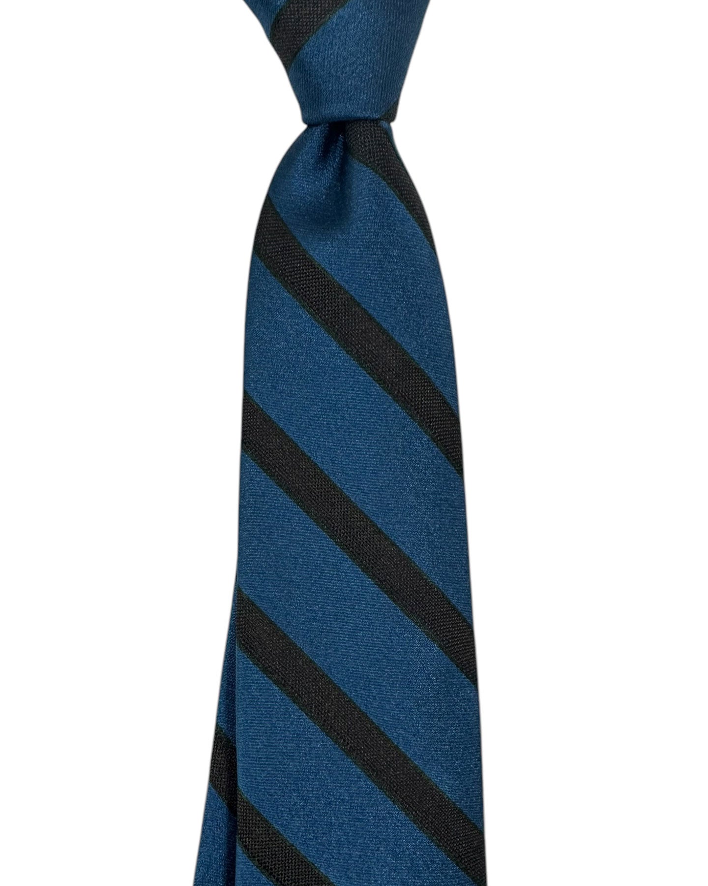 Barba Tie Midnight Blue Brown Stripes - Sevenfold Necktie