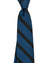 Barba Tie Midnight Blue Brown Stripes - Sevenfold Necktie