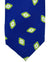 Barba Sevenfold Tie Royal Blue Lime White Diamonds Design - Sartorial Neckwear