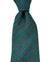 Barba Sevenfold Tie Ocean Blue Brown Polka Dots Design - Sartorial Neckwear